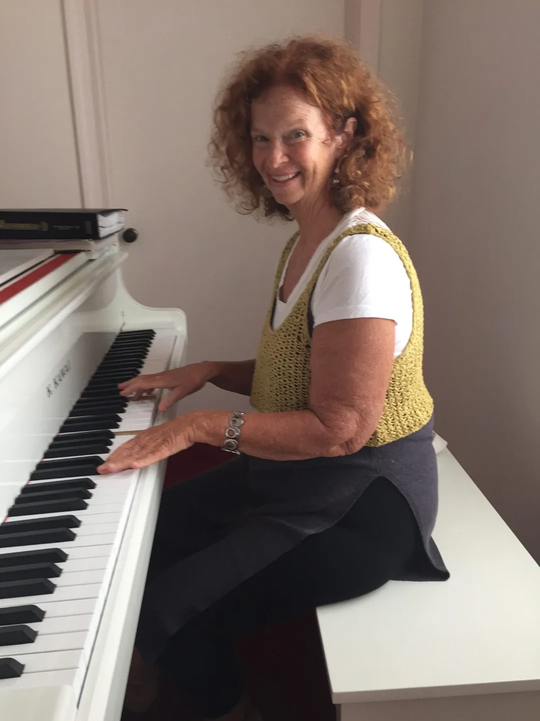 Nancy Lamka-Smith at the piano